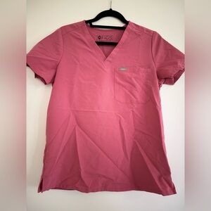 Figs Rose V-Neck Scrub Top